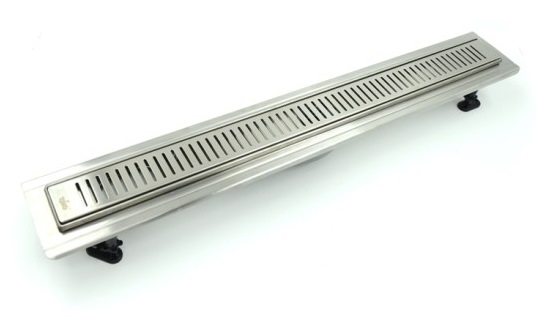 Душевой лоток Timo Basic Steel BSSG-70 S50Rb с решеткой 70 см, изображение 1