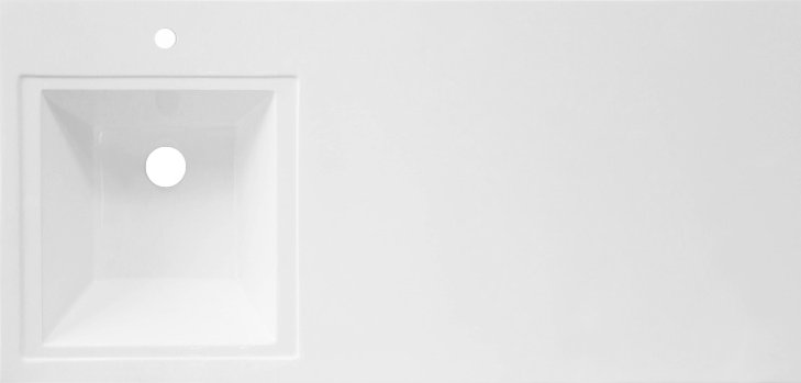 Тумба с раковиной Эстет Dallas Luxe 115 L белая подвесная 1 длинный ящик , изображение 8