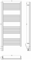 Фото Полотенцесушитель электрический Сунержа Модус 3.0 120х50 L белый матовый