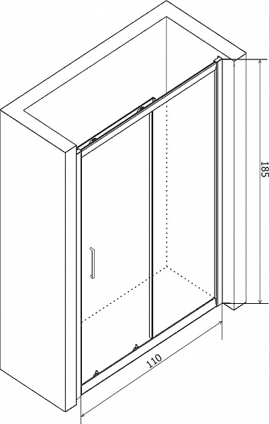 Душевая дверь в нишу RGW Classic CL-14B 110 см , изображение 5