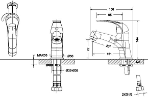 Фото Смеситель Bravat Fit F3135188CP-RUS для биде