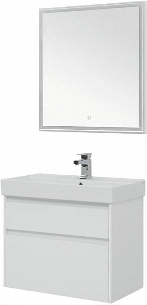 Мебель для ванной Aquanet Nova Lite 75 белый 2 ящика , изображение 5