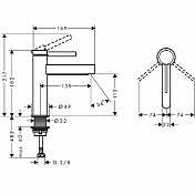 Смеситель Hansgrohe Finoris 76020000 для раковины , изображение 5