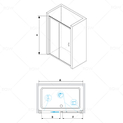 Душевая дверь в нишу RGW Passage PA-016 120 см стекло матовое , изображение 3