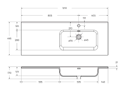 Мебельная раковина BelBagno BB1200ETL-R 120 см , изображение 5