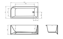 Акриловая ванна BelBagno BB712-1700-730-L 170x75 , изображение 8