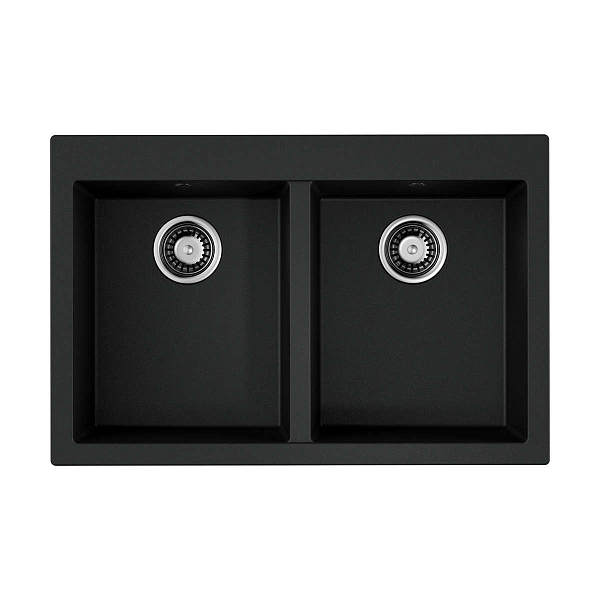 Мойка кухонная Omoikiri Bosen 80-2-BL черный , изображение 1