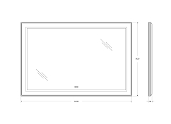 Зеркало BelBagno Kraft SPC-KRAFT-1200-800-LED-TCH-WARM-NERO , изображение 9