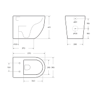 Унитаз приставной BelBagno Sfera-R BB2141CBR/BB865SC безободковый , изображение 7