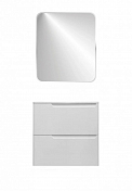 Тумба с раковиной Эстет Kare Luxe 60 белая подвесная 2 ящика , изображение 2