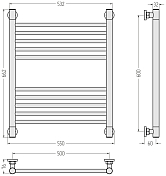 Полотенцесушитель водяной Сунержа Богема+ прямая 60x50 без покрытия , изображение 4