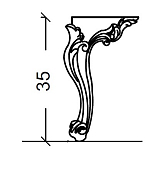 Ножки для мебели Armadi Art NeoArt серебро 35 см , изображение 5