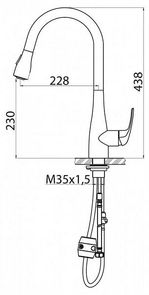 Смеситель BelBagno BB-LAM28-IN для кухонной мойки , изображение 3