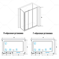 Фото Душевой уголок RGW Classic CL-40 (CL-11 + Z-050-1) 100x90