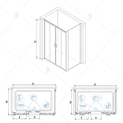 Фото Душевой уголок RGW Passage PA-41 (PA-11 + Z-050-2) 130х90