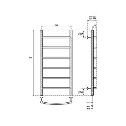 Фото Полотенцесушитель электрический Point Афина П6 50x80