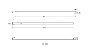 Фото Душевая перегородка BelBagno Kraft L-1-80-C-NERO