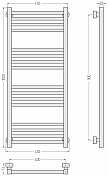Полотенцесушитель водяной Сунержа Модус PRO 100х40 без покрытия , изображение 5