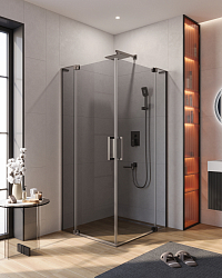 Фото Душевой уголок Cezares Slider SLIDER-AH-2-90/100-100/110-GRIGIO-GM