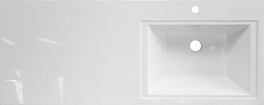 Тумба с раковиной Эстет Dallas Luxe 140 R белая подвесная 2 ящика , изображение 8