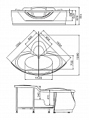 Акриловая ванна Gemy G9025 II O 155х155 , изображение 2