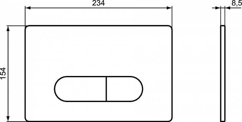 Кнопка смыва Ideal Standard Oleas R0115AA хром , изображение 3