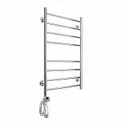 Полотенцесушитель электрический Domoterm Медея 50х80 L хром , изображение 2