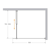Душевая перегородка Cezares Liberta LIBERTA-L-1-125-C-Cr , изображение 6