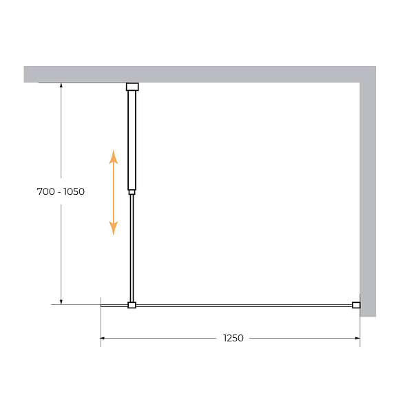 Душевая перегородка Cezares Liberta LIBERTA-L-1-125-C-Cr , изображение 6