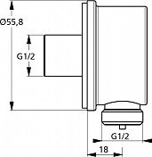 Гигиенический душ Ideal Standard Ceraplan II со смесителем, с внутренней частью , изображение 8