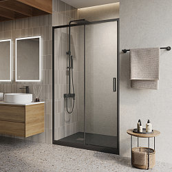 Фото Душевая дверь в нишу BelBagno Luce BF-1-120-C-NERO