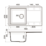 Мойка кухонная Omoikiri Sakaime 78-DC темный шоколад , изображение 2