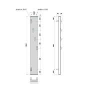 Полотенцесушитель электрический Point Пиано 15x120 белый/черный , изображение 5