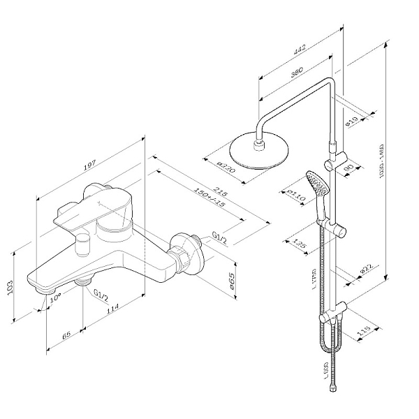 Душевой комплект AM.PM Gem F40890A14 , изображение 13