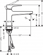 Смеситель Hansgrohe Metropol 74502000 для раковины , изображение 2