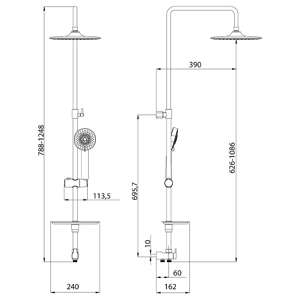 Душевая стойка Lemark LM8803C , изображение 2