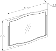 Зеркало Opadiris Лаура 120 белое матовое , изображение 3