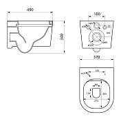Изображение Комплект Point Веста PN48447BB (унитаз с инсталляцией, сиденье с микролифтом, клавиша Афина, бронза брашированная) Комплект Point Веста PN48447BB (унитаз с инсталляцией, сиденье с микролифтом, клавиша Афина, бронза брашированная) , изображение 3