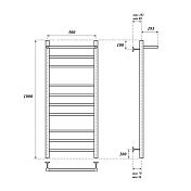 Полотенцесушитель электрический Point Аврора П9 100х50 хром , изображение 4