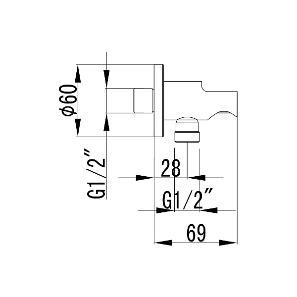 Шланговое подключение Lemark LM4885C держатель для душа , изображение 2