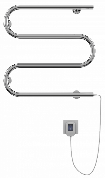 Полотенцесушитель электрический Terminus Электро М-образный 40x50 , изображение 1