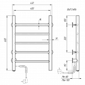 Полотенцесушитель электрический Domoterm Классик 40x60 L , изображение 4