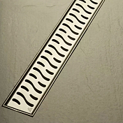 Душевой лоток Azario Harmony AZCH650HN с решеткой 65 см, рамка нержавеющая сталь, изображение 2