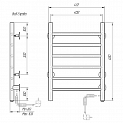 Полотенцесушитель электрический Domoterm Аврора 40х60 R , изображение 4