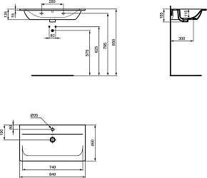 Фото Раковина Ideal Standard Connect Air Vanity E027901 80 см