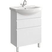 Тумба с раковиной Aqwella Rodos 65 белая, напольная , изображение 1