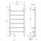 Полотенцесушитель электрический Domoterm Аврора 40х80 L , изображение 4