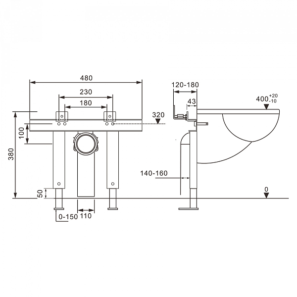 Система инсталляции для унитазов и биде Abber AC0102P с импульсным смывом , изображение 3