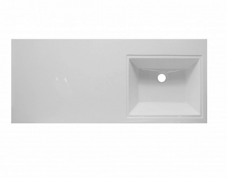 Тумба с раковиной Эстет Dallas Luxe 110 R белая подвесная 2 ящика , изображение 8