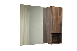 Зеркало-шкаф Comforty Бордо 90 дуб темно-коричневый , изображение 1
